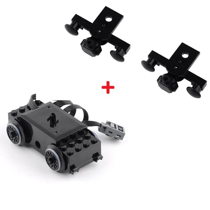 Train Motor Base Plate Technology Building Blocks Parts Chassis 88002 Train Wheel Frame Assembly MOC DIY Bricks Toys Accessory