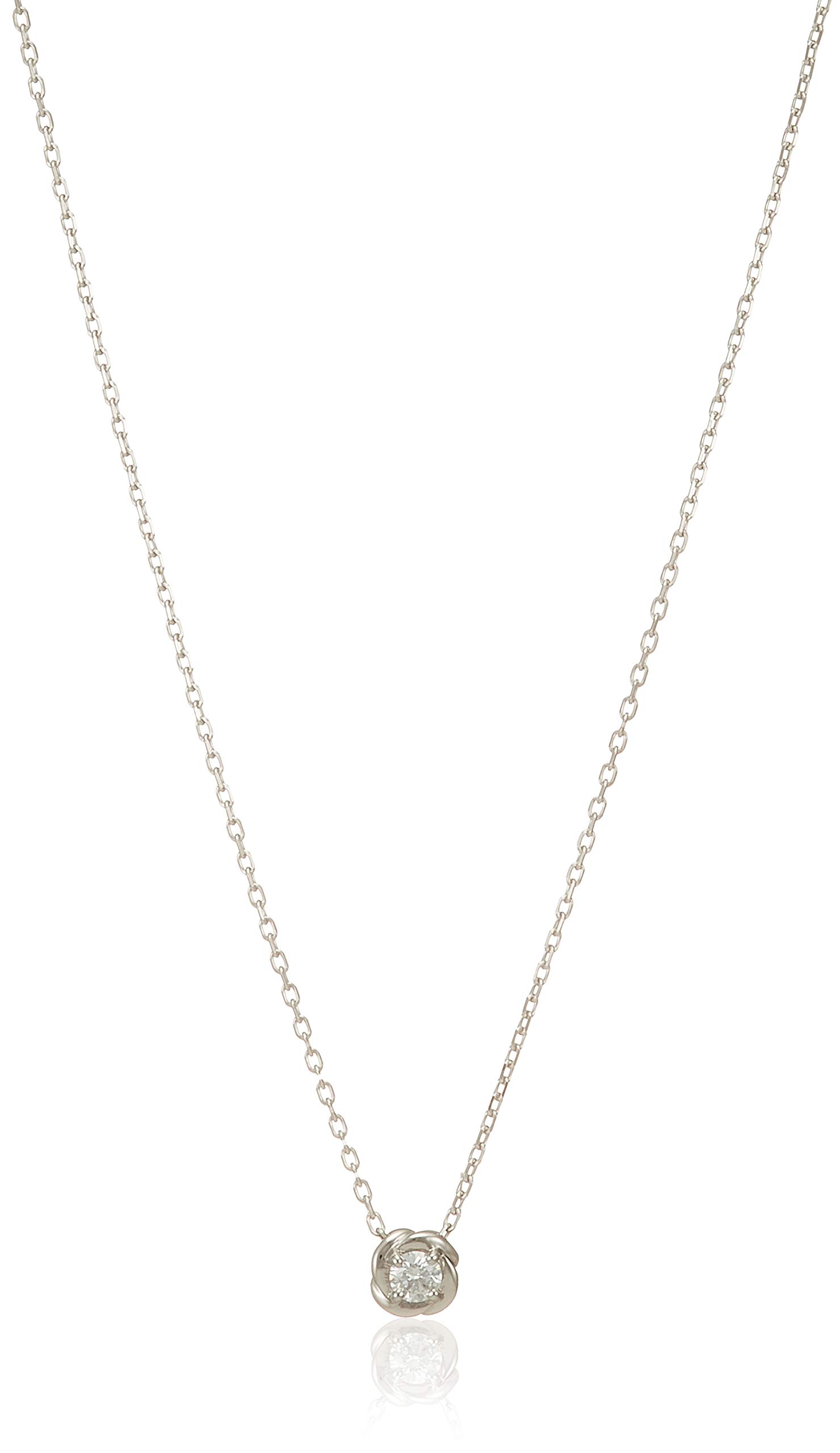 

Wisp Platinum Necklace Diamond [WISP] PT950/850 0.05ct (QPCWP21605) срібний