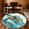 1PC turtle sea Office Round Area Rug, Under Office Chairs Bedroom Living Room Home Decor, Carpet for Office -1110028
