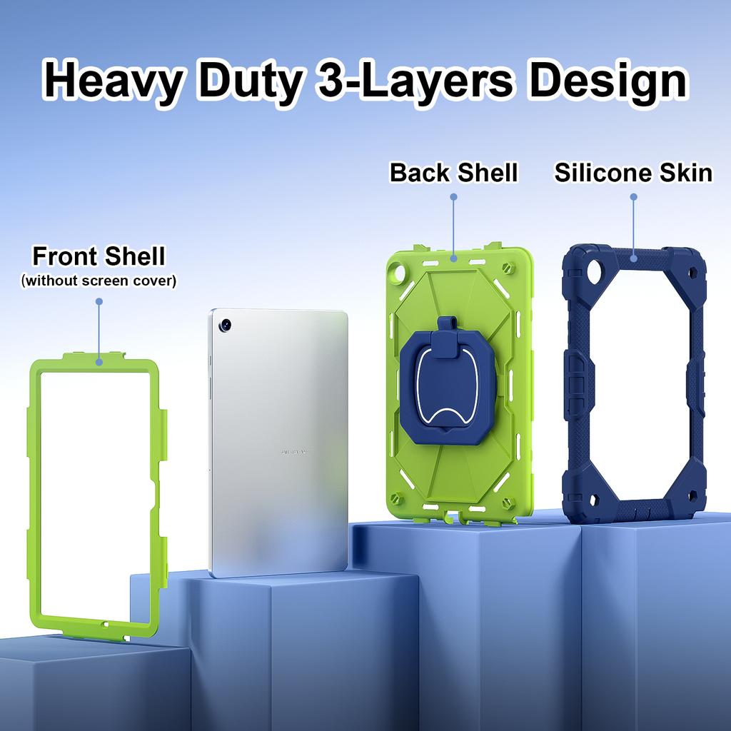 For Samsung Galaxy Tab A9 8.7 2023 SM-X110 Case for Samsung Galaxy Tab A9 Plus 11 Inch X210 Kids Silicon PC Armor Tablet Cover