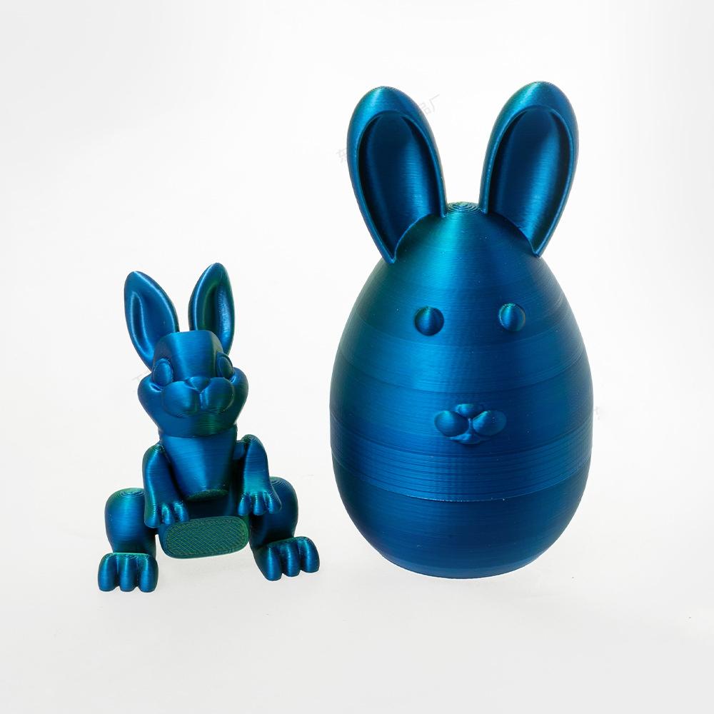 3D Printed Easter Rabbit Egg Set With Movable Joints Cute Easter Colourful Egg Home Decorations Kids Gifts Home Party Decor