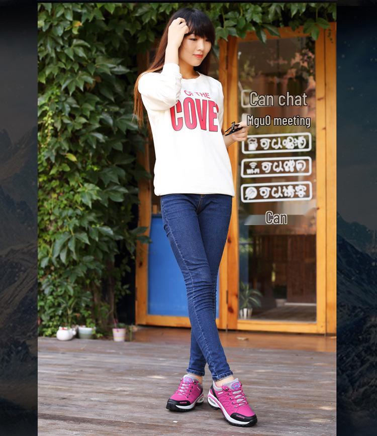 Women's Air Cushion Height-Increasing Hiking & Walking Shoes, Non-Slip Breathable Casual Sports Shoes, Large Sizes 41-42.