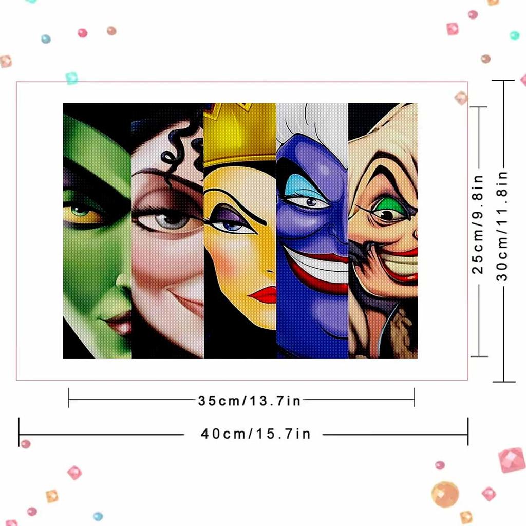 5D Diy Diamond Painting Villainous Character Full Drill Rhinestones Mosaic Embroidery Handmade Products Home Decor Gift