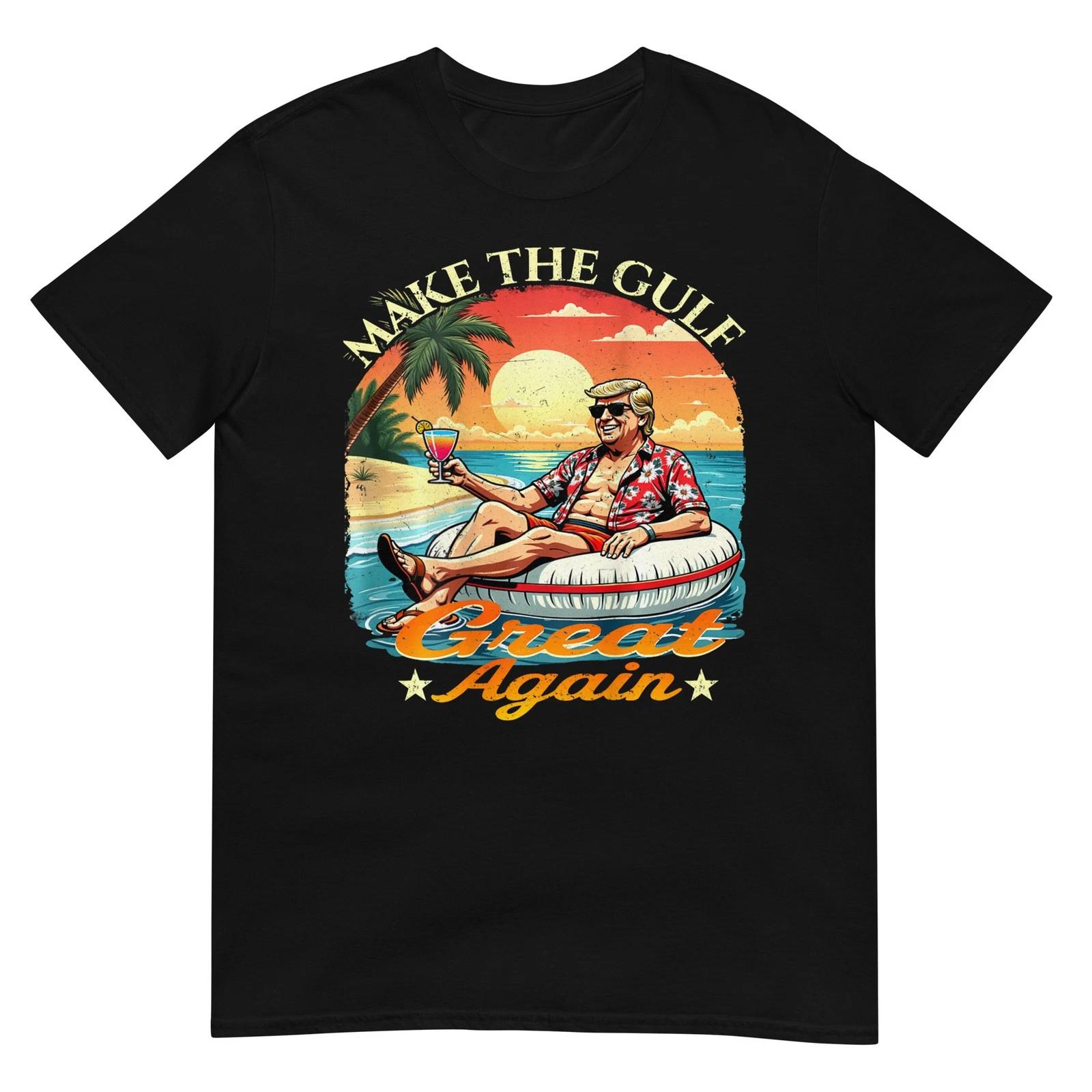 Funny Trump Shirt (2 Side) Make The Gulf Great Gulf 2025 T-Shirt M