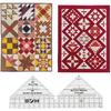 45/60/90 Degree Double Strip Quilting Patchwork Ruler Template Non-Slip Acrylic Quilting Rulers for Quarter Square Triangle Cutting Guide (18in,