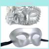 Máscaras de Casal para Halloween com Pintura Metálica para Festas a Fantasia e Presentes
