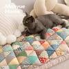 Foreign Trade Korean Single Retro Pastoral Ins Pure Cotton Cotton Steamed Bread Sofa Cushion, Non-Slip, Thickened, Anti-Cat Scratch And Machine Able