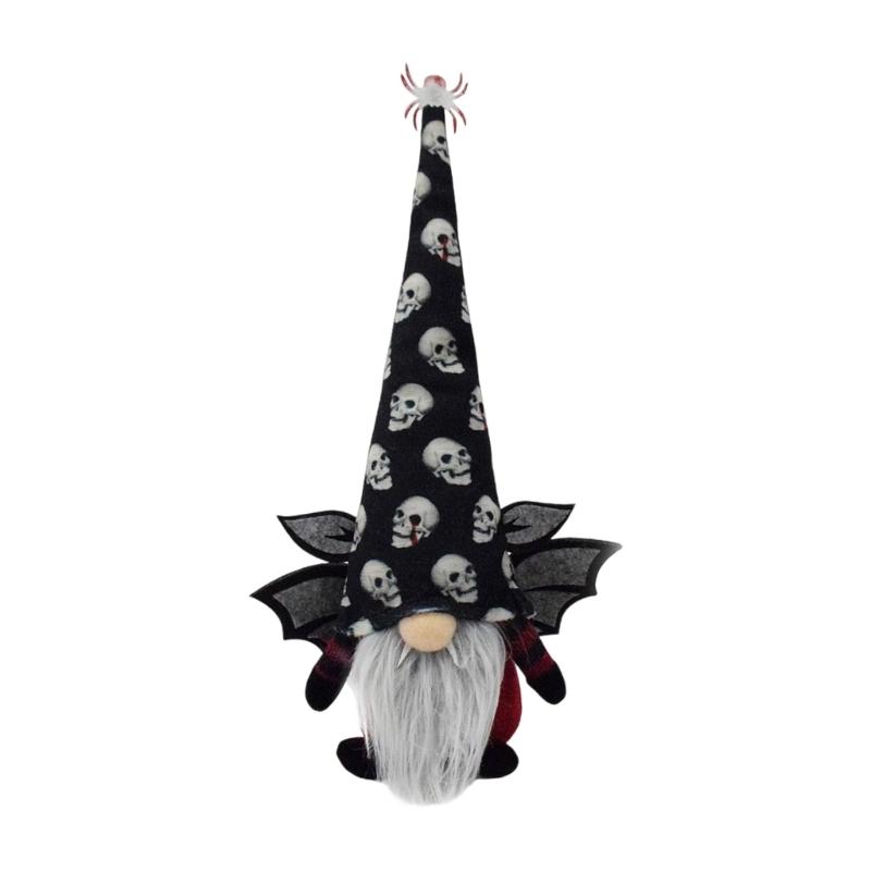 Scary Gnomes Figurine With Skull Design Halloween Party Decoration User Friendly Durable Fabric Home Festival Display