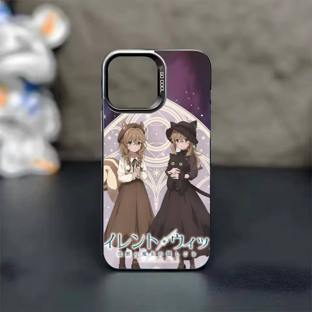 s-Silent Witch M-Monica Phone Case For iPhone 17,16,15,14,13,12,11,Pro Max,Plus Candy Silver Cover