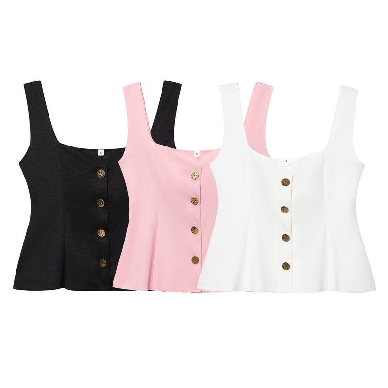 Kaslead New Arrival Women's Clothing Fashion Style Short Skirt Hem Elastic Vest Tops 5584229 800