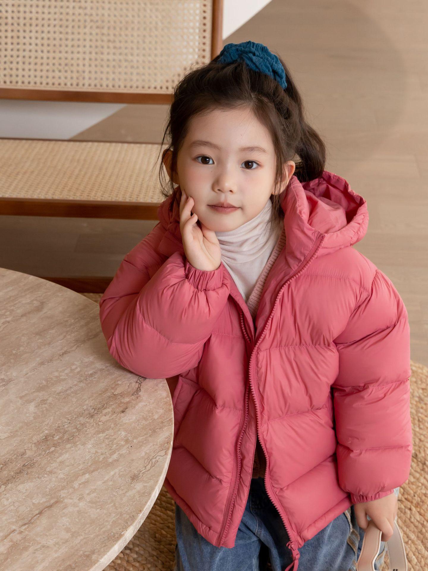 

Корейский стиль Мальчики и Девочки Короткое Пальто Мягкий Утолщенный Пуховик Детский Пуховик 110cm розовый