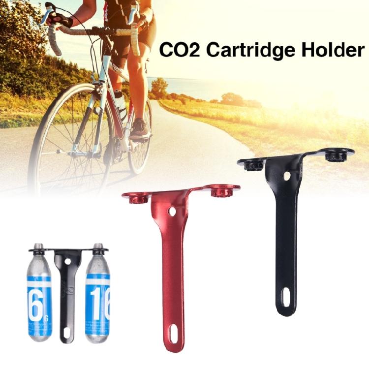 CO2 Cartridges Holder Bracket Mountain Bike Inflating Cartridges Holder Bottle Cage Mount Can Mount 2 Cartridges