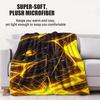 Vibrant Neon Pikachu Flannel Blanket Soft Warm Fleece Throw For Home Decor Sofa Bed Cover Travel Camping Shawl Pokémon Fans Gift