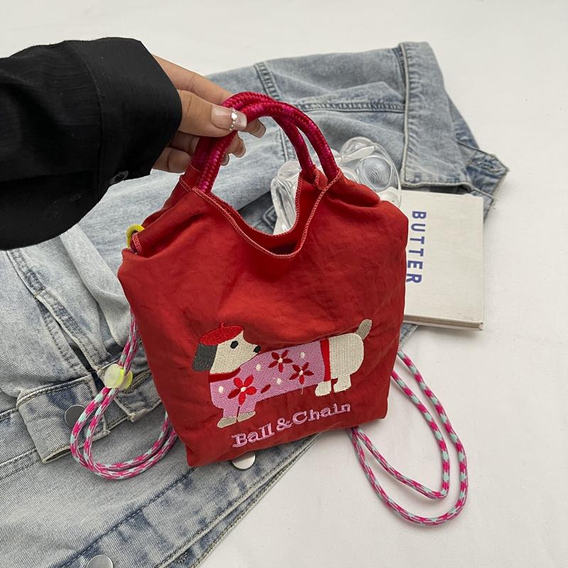 Carto embroidered handbag - casual and fashiable, single shoulder bag, lightweight, suitable for commuting, crossbody bag