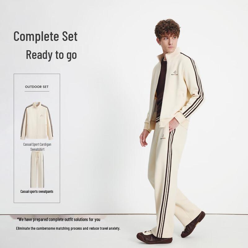 Navigare Men's Thick Fleece Wide-Leg Casual Pants