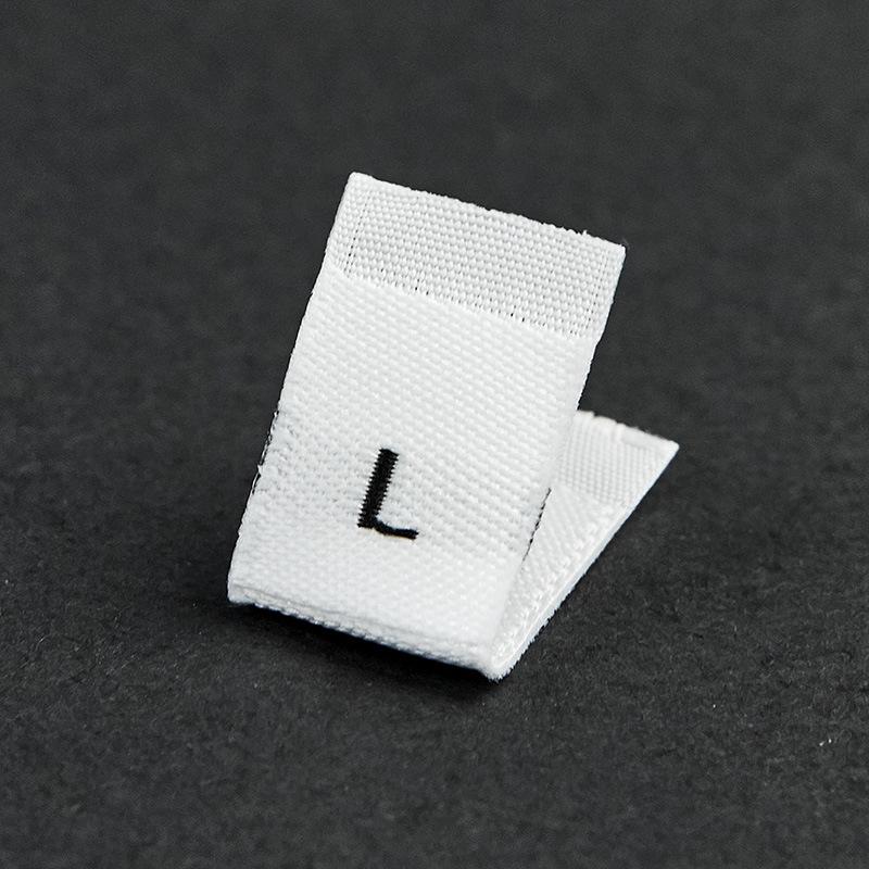 In-Stock Universal Black & White Folded Neck Labels for Men's & Women's Clothing