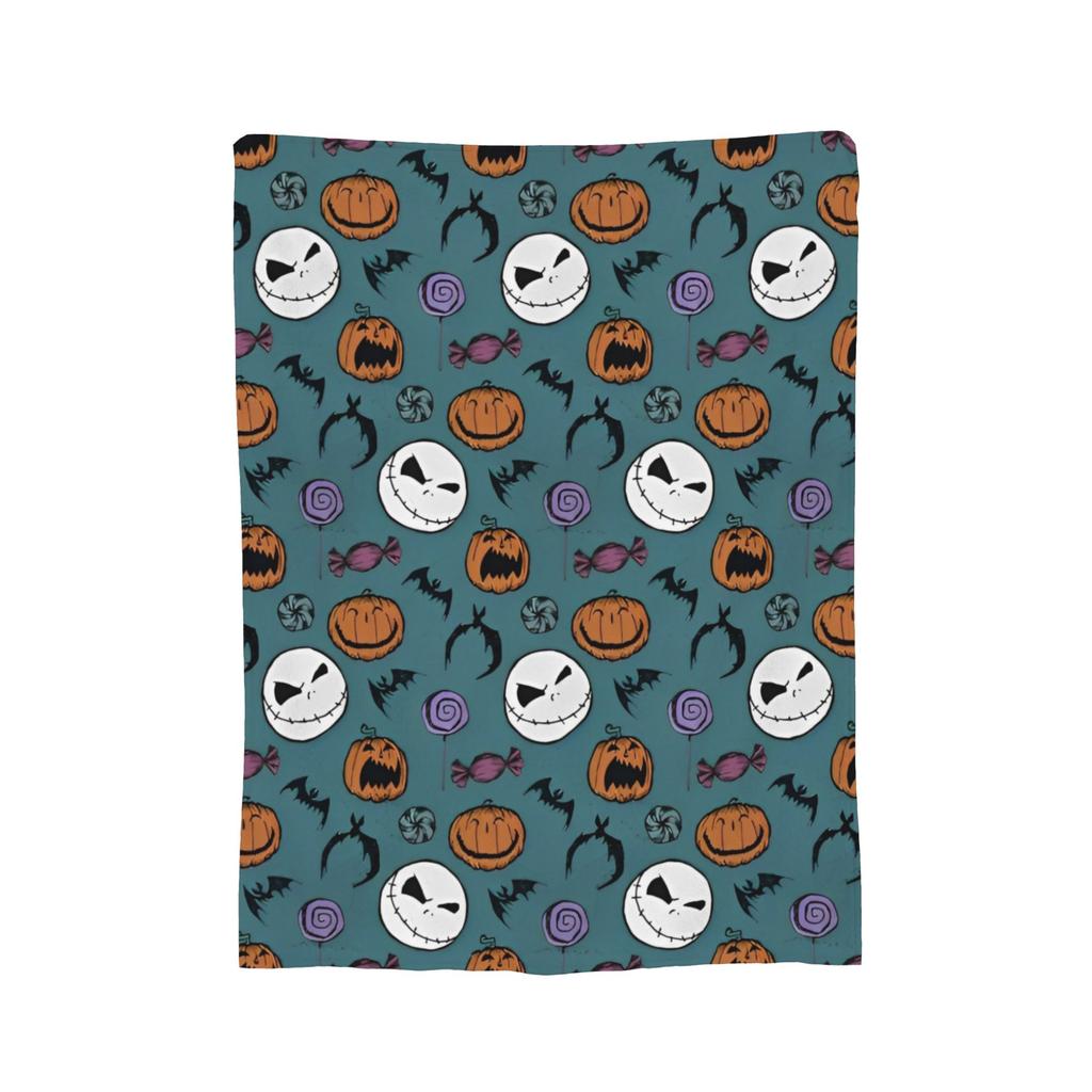 Albtraum Jack Skellington Flanelldecken The Nightmare Before Christmas Vintage Überwurf für Zuhause 125*100cm Teppichstück,