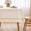 White Simple Table Cover Linen Dining Table Cloth Ins Style Coffee Table Mat Cotton Linen Look