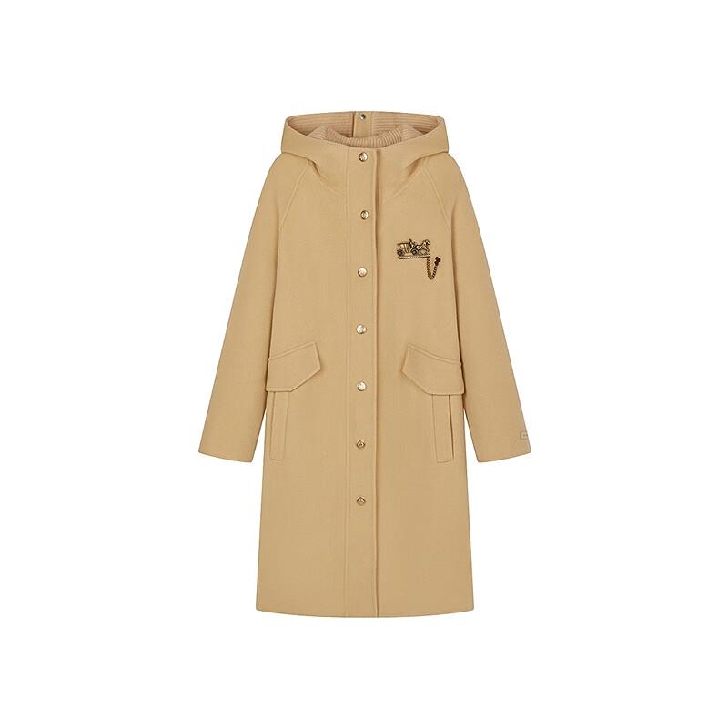 Teenie Weenie Women's Hooded Wool Blend Coat