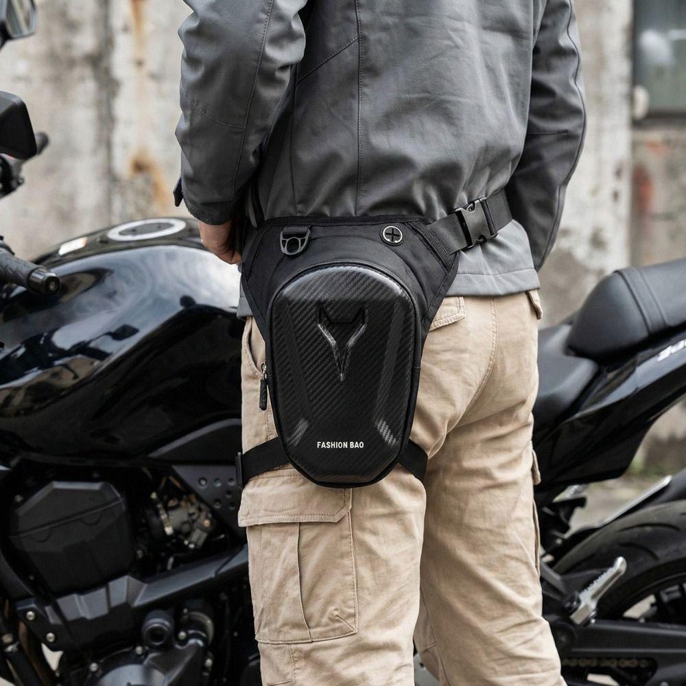 Reflective Motorcycle Leg Bag Hard Shell Cycling Rider Bag Cycling Waist Pack  Motorcycle Equipment