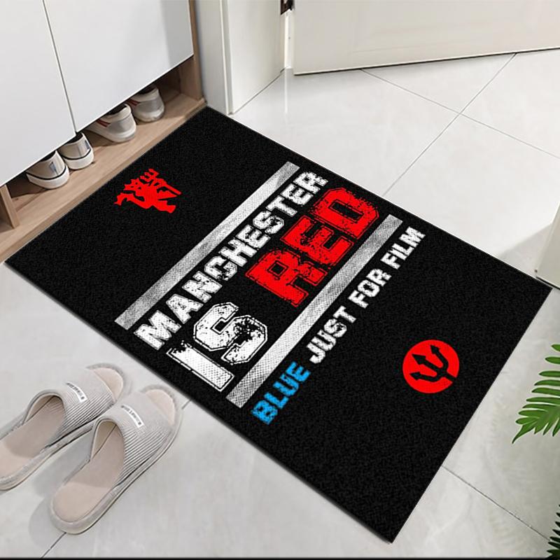 Manchester United Printed Carpet, for Office Chair Living Room Bedroom Kitchen Room Decor Gifts.