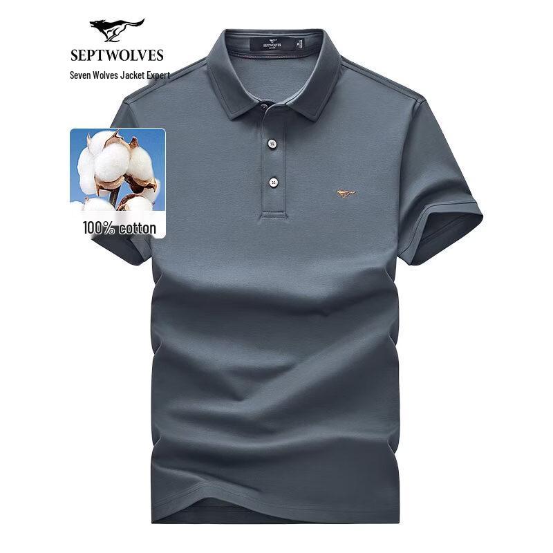 

Septwolves Men s 100% Cotton Short-Sleeve Polo T-Shirt 4XL 190