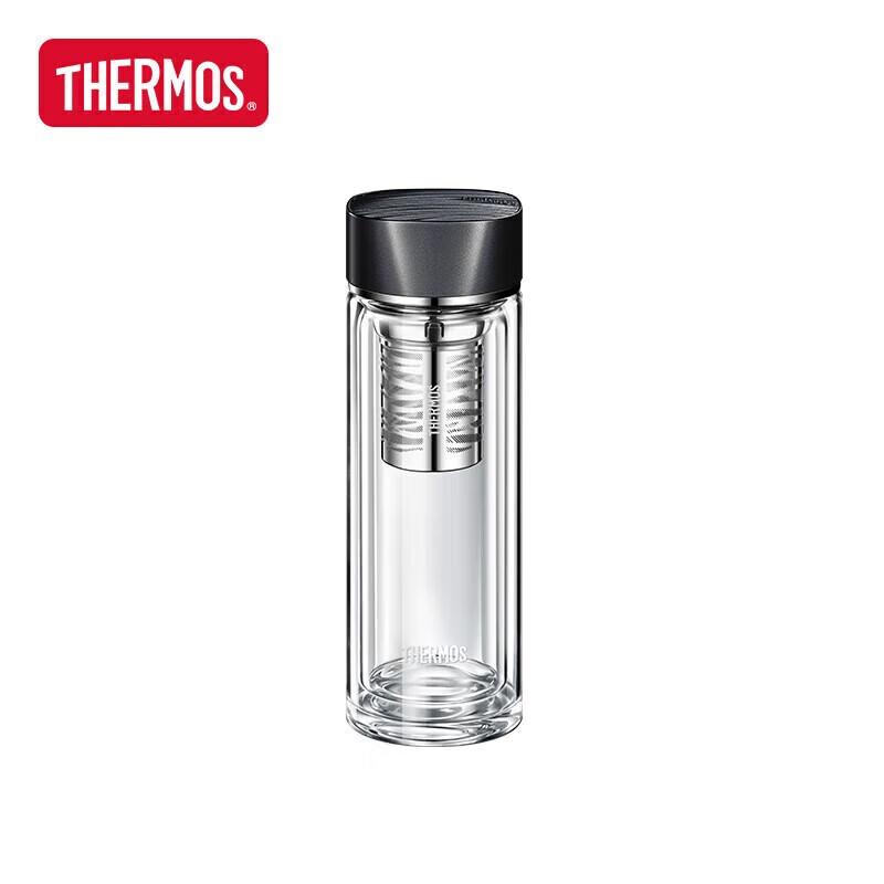 Thermos Стеклянная бутылка-заварник для чая с двойными стенками, 400 мл