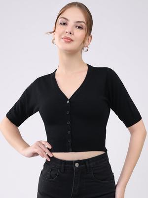 Womens Regular Fit Solid Blouse
