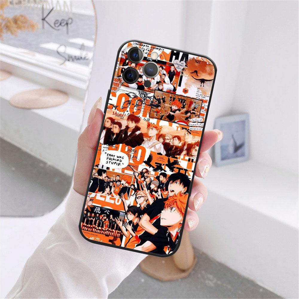 

Мягкий противоударный чехол для телефона для IPhone 12 11 13 Pro X XS MAX 7 8 Plus XR Japan Anime Oya Oya Oya Haikyuu Love Volleyball Coque iPhone 13pro max