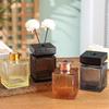 Fireless Aromatherapy Square Glass Diffuser Bottle for Home or Hotel - Perfume Essential Oil with Rattan Volatilization