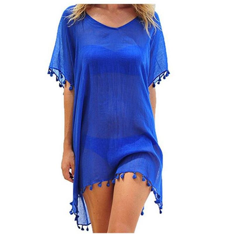 Frauen Strand Cover Up Badeanzug Beachwear Kleid Sommer Bikini Bademode Kaftan