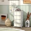 Four-Tier Kids Storage Boxes, with Four Drawers - White
