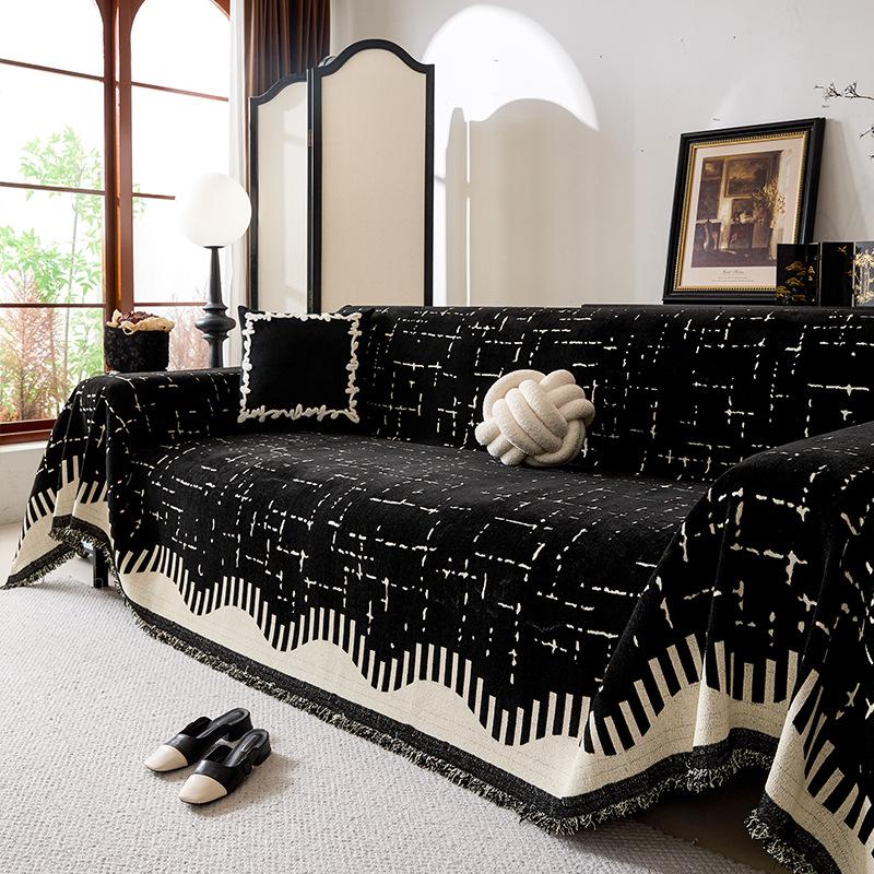 Modern Minimalist Full Coverage Sofa Cover Slipcouch One Piece Universal All Season Blanket