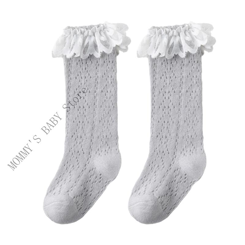Mädchen Kniestrümpfe für 0-3 Jahre, Hübsche Rüschensocken Lange Socken für Bühnenauftritte und Partys
