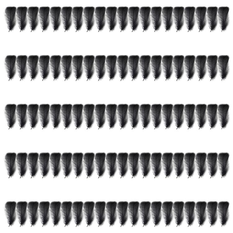 Opakowanie 100 Czarnych Piór Dekoracyjne Naturalne Pióra Rękodzieło Do Łapaczy Snów Kostium Kapelusz Kolczyki Biżuteria Dekoracja