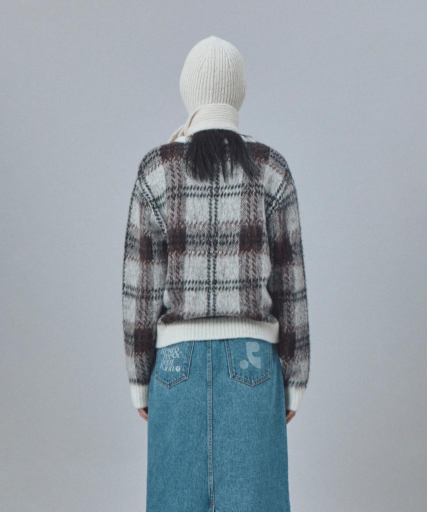 REST&RECREATION Hairy Scarf Beanie - Ivory