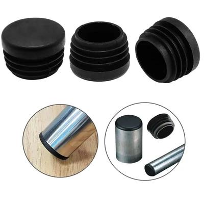 10/16pcs Square/Round Black Plastic Push Fit End Caps,Inner Plug Seal for Pipe Furniture, Waterproof Dust Proof Protection Cover