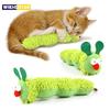 Cat Plush Toy Pet Amusing Cat To Relieve Boredom Interactive Scratch-resistant and Bite-resistant Green Animal Toy