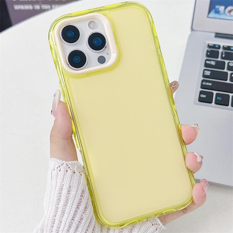 Jelly Ripples Transparent iPhone Case for 16 Pro Max, 14, 11 - Cross-Border Foreign Trade Compatible