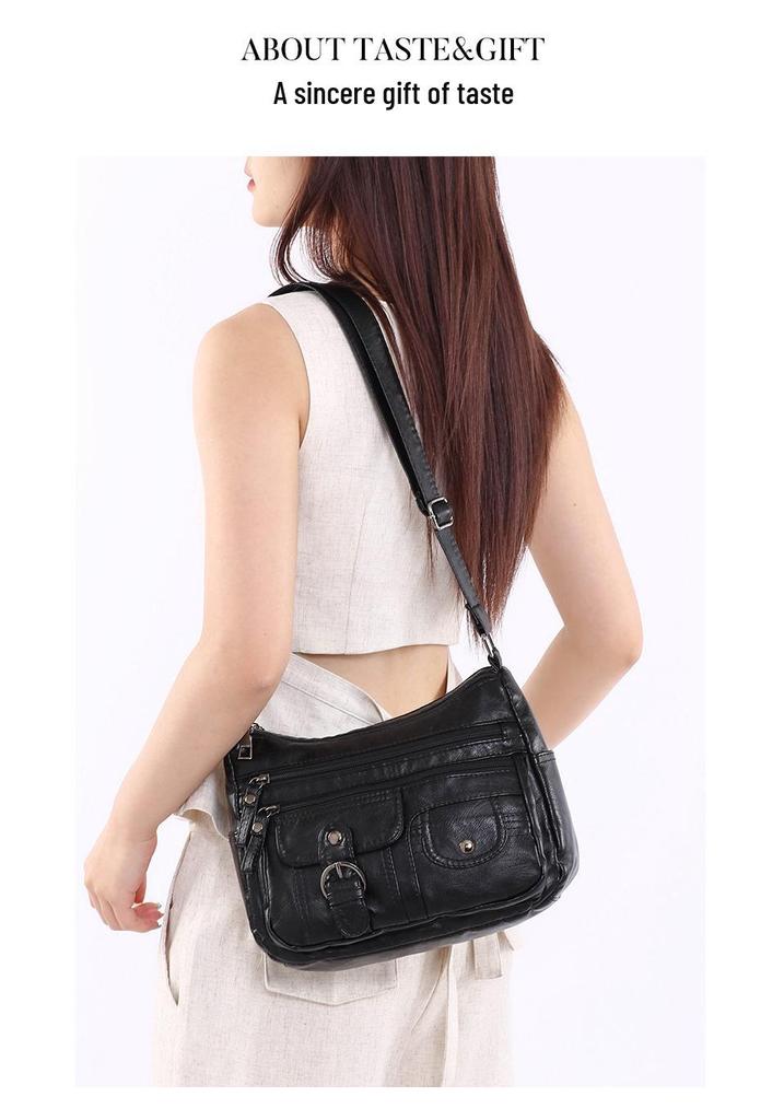 2026 New Stylish Versatile Women's Leather Shoulder Crossbody Bag for Mothers