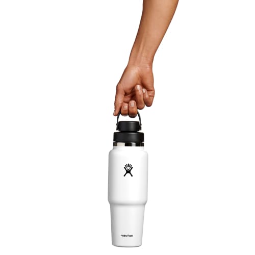 Stainless Steel Travel Bottle with Flex Chug Cap, 32oz (946ml), White, Insulated for Hot and Cold Water (Official Japanese Product)