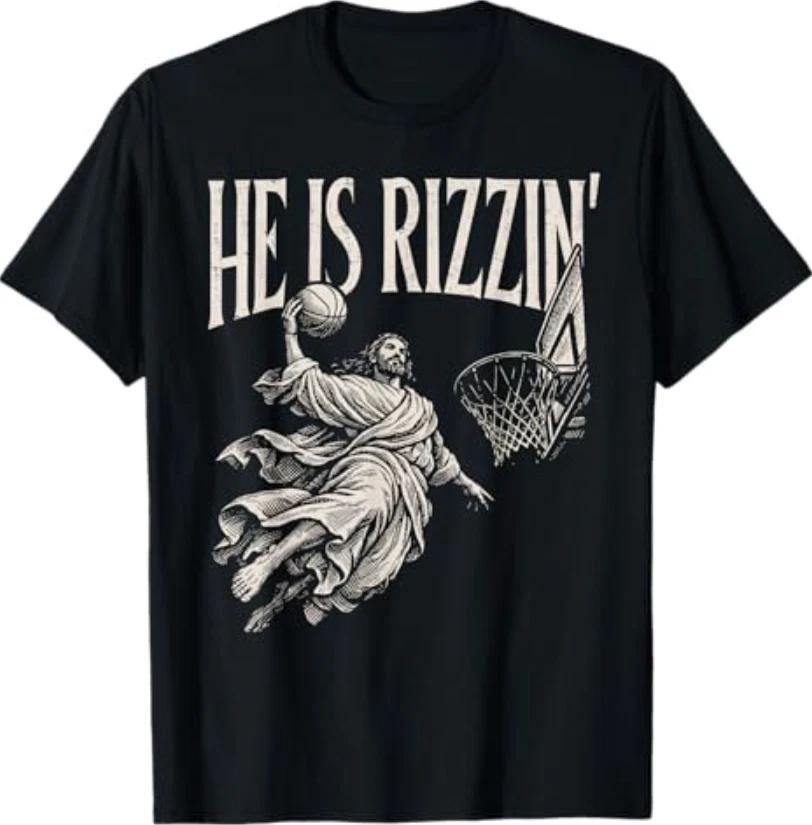 He is Rizzin Christian Religious Easter T-Shirt S