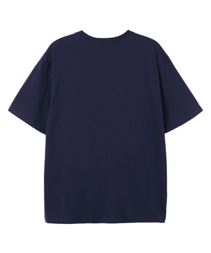 Ujeu Teddy Bear Oversized Short-Sleeve T-Shirt (Ds009) Navy