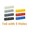 Compatible Assembles Particles 3894 1x6 With 5 Holes Perforated Bricks Long Beam Building Blocks Educational Toys For Children