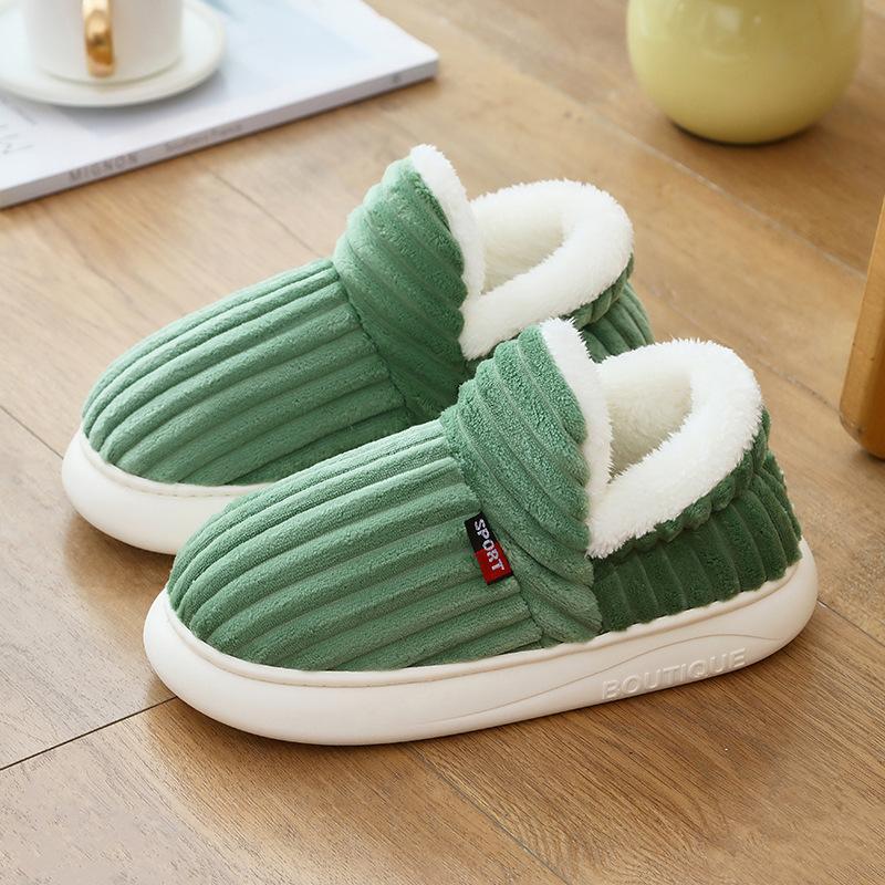 Bag heel cotton shoes winter velvet platform shoes indoor household thermal cotton shoes