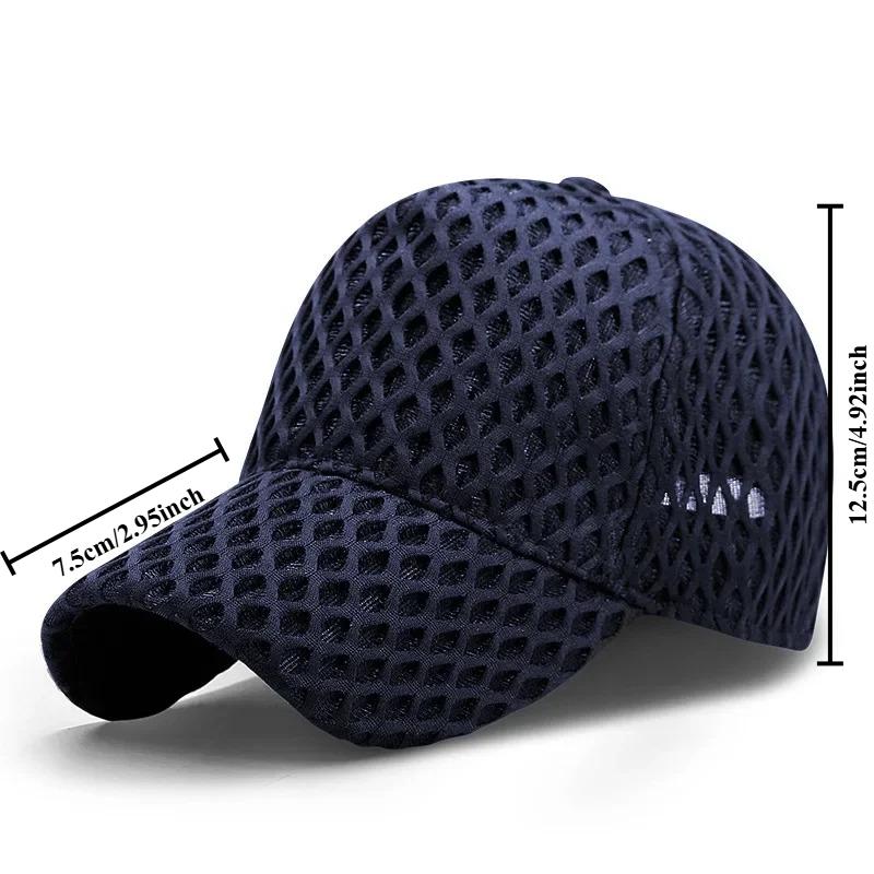 Summer Men'S Big Size 62Cm Mesh Breathable Baseball Caps Man Oversize Big Brim Trucker Caps Women Hollow Out Outdoor Sports Cap