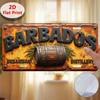 D-Moll pc Vintage Barbados Distillery Schild Aluminium Wandkunst Rustikales Industrielles Dekor für Zuhause Garage Bar