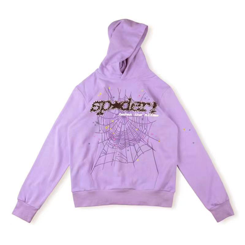 Sp5der555 Heavyweight Fleece-Lined Hooded Sweatshirt - European/American Trendy Hoodie
