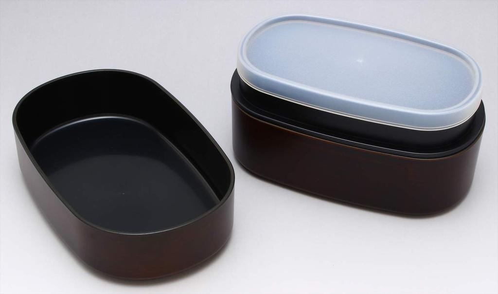 Yamanaka Lacquerware Microwaveable Oval Nested Bento 570ml Tochigi Box, (with Belt), Lacquerware, M13373-8