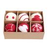 6pcs Felt Christmas Ball Pendant Star Tree Front Door Window Wall Decoration